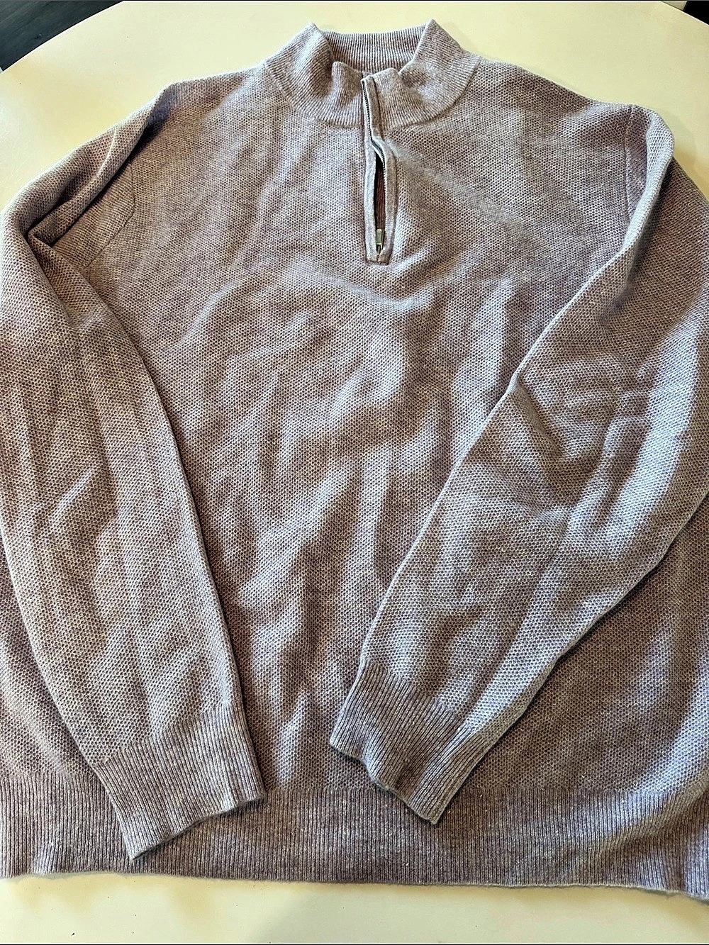 Peter Millar Men's Quarter Zip Sweater light purple XL Like New